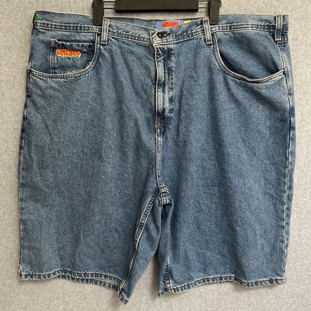 Empyre Mens Jean Shorts Size 44 Blue Denim Skater Y2K Baggy 90s